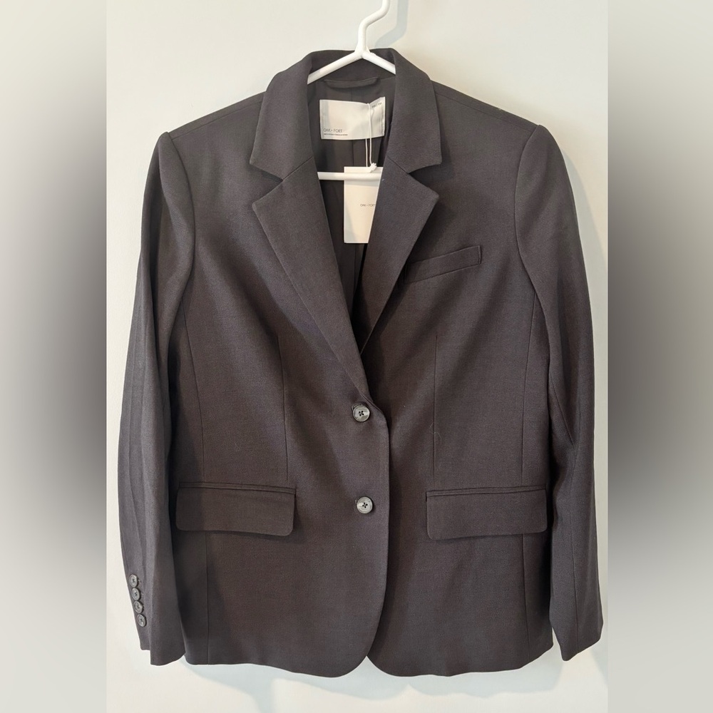 Oak + Fort Ava Charcoal Blazer XXS *BNWT*